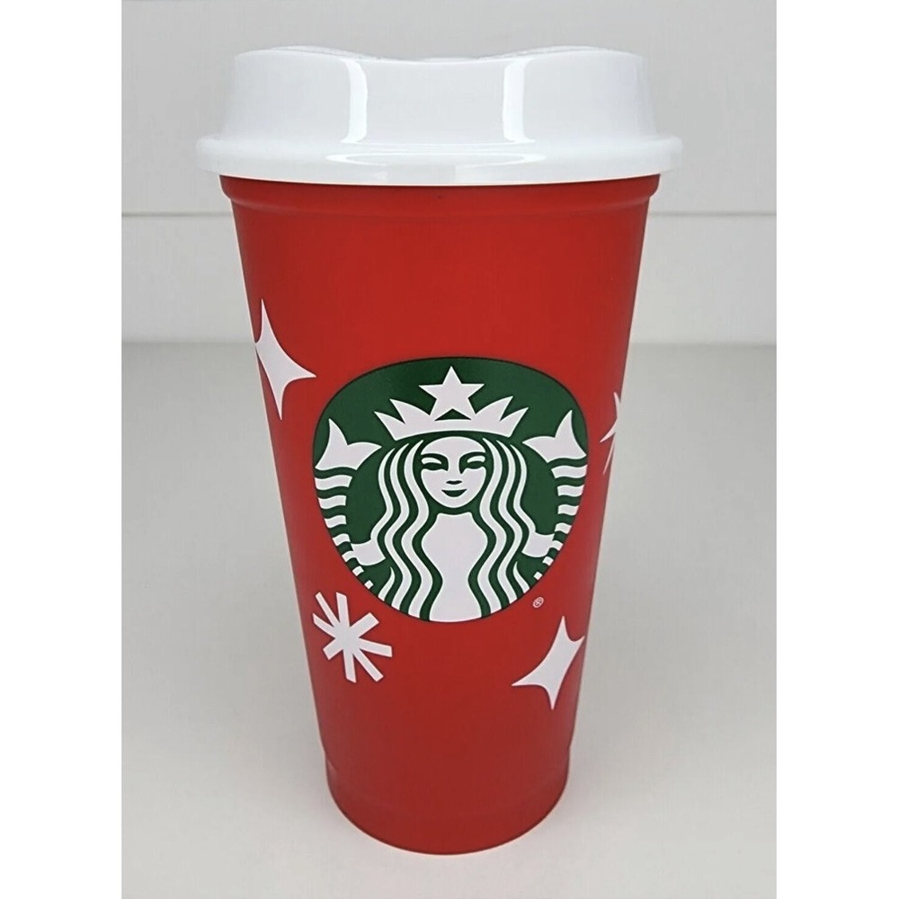 Starbucks 2022‎ Reusable Holiday Red Cup 16oz Christmas Xmas Grande Hot Coffee